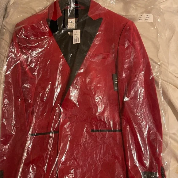 Express 42R red suit jacket/ blazer